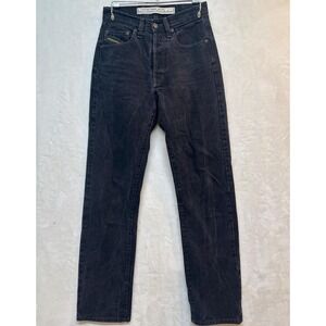 Vtg Diesel Cheyenne Jeans Womens  27 x 32 Made in Italy Straight Leg Y2k Black